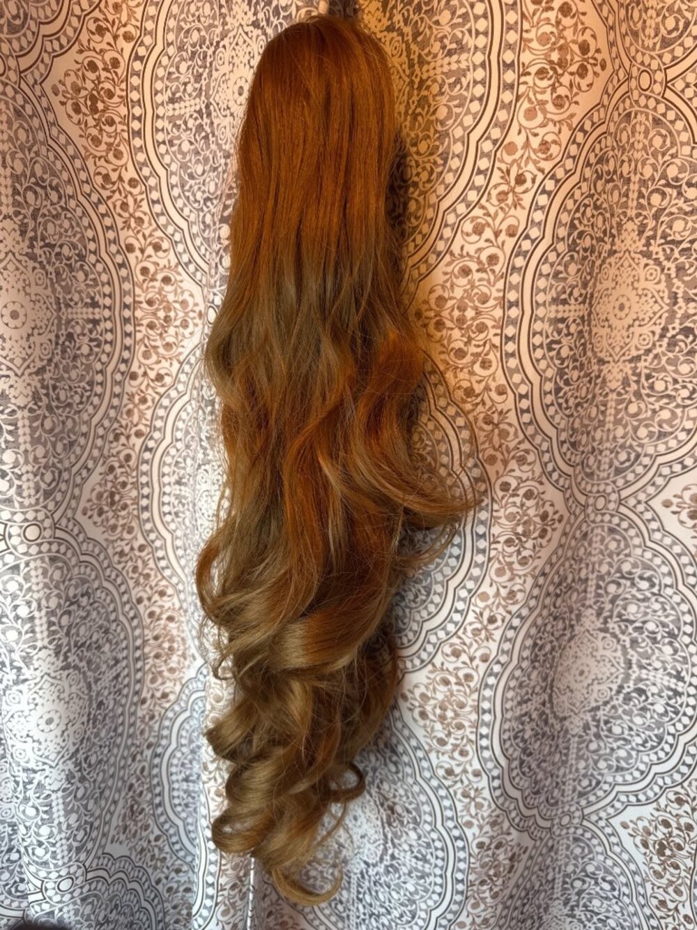 REECHO Ponytail Extension, 24" Claw Clip in Long Curly Wavy Ponytail Hair Extens